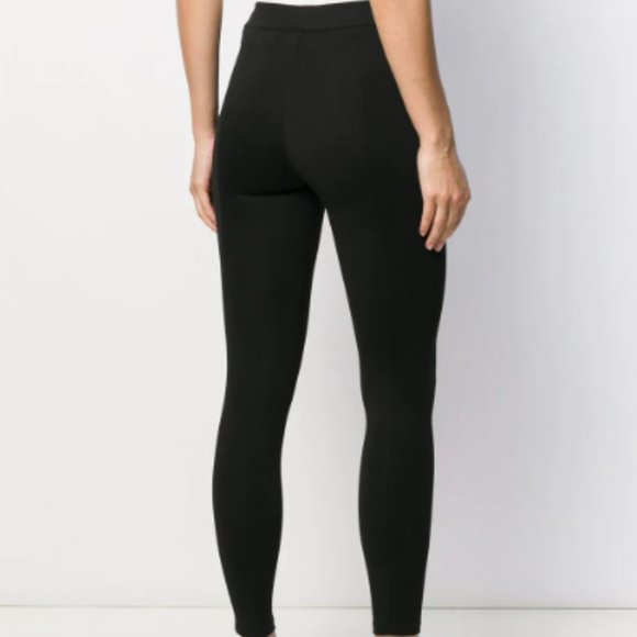 Vince Black Elastic Waistband Back Stitch Leggings - Picture 2 of 7